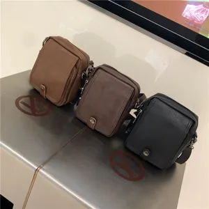 Men's Casual Vertical Crossbody Bag Soft PU Leather Shoulder Bag Multi-Color Options