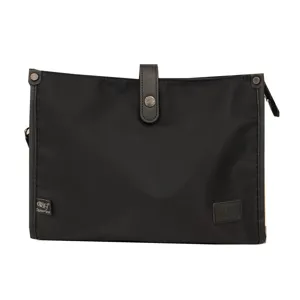 Bolso bandolera de nylon negro para hombre bolso de hombro casual con correa de hebilla