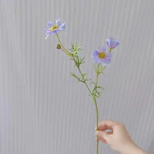 Artificial Cosmos Daisy Silk Flower Single Stem Faux Floral DIY Hair Accessory Home Decor