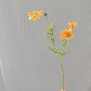 Artificial orange cosmos flower stem faux daisy simulation floral for home decor DIY crafts