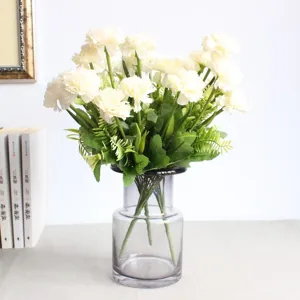 Bouquet di fiori artificiali di garofani in seta per decorazione di casa matrimonio accessori