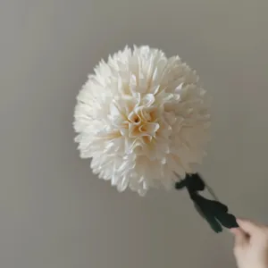 Single branch artificial spiky ball flower silk flower for home decor and photography prop.