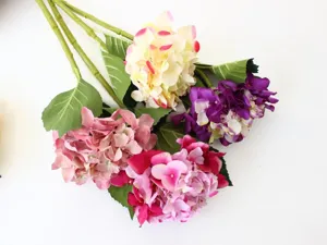 Ramo di fiori di ortensia artificiale in seta decorazione per fotografia accessorio