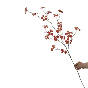 Artificial autumn leaf branch fake plant home decoration floral arrangement photography prop