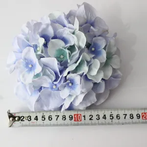 Artificial silk hydrangea flower head blue purple DIY wedding home floral decor 1pcs