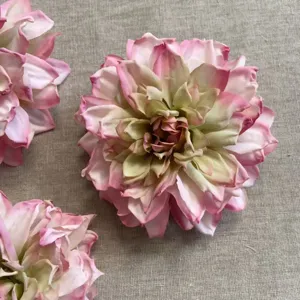 Artificial dahlia flower heads silk flowers for DIY crafts wedding party home decor pink.