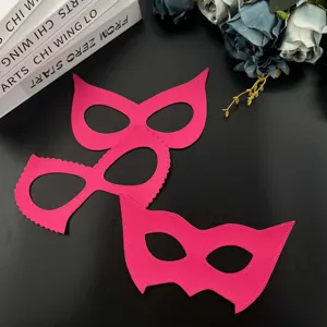 Sexy pink leather eye mask adult flirting costume accessory for women night party dress up