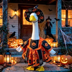 Halloween Porch Goose Outfit 23 Inch Cute Duck Witch Costume Pumpkin Party Decor