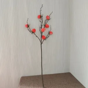 Finto ramo di cachi simulazione frutto stelo decorazione d'interni supporto fotografico