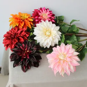 Artificial dahlia flowers bulk fake silk flower for home decor wedding party floral arrangement