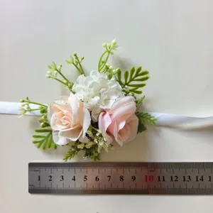Corsumpel de muñeca de rosa rosa artificial flor de boda novia dama de honor decoración