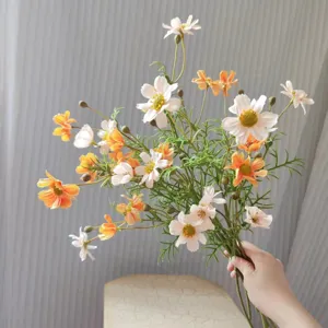 Artificial cosmos flower bouquet faux daisy silk floral DIY craft wedding party decor