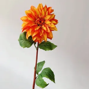 Single large artificial dahlia flower for home decoration, wedding and photography props.