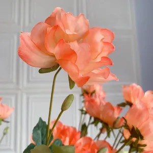 Fiori di seta artificiali bouquet peonia decorazione casa composizione floreale dettaglio