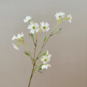 Artificial white clematis flower branch for home decor wedding photography DIY crafts floral arrangement