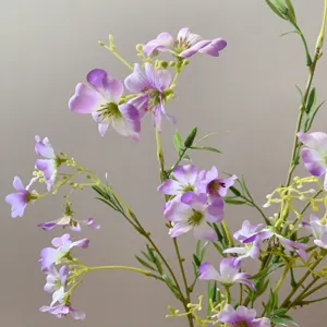 Artificial clematis flowers small purple silk floral bouquet for home decor DIY crafts