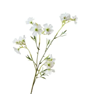 12-head artificial white flowers faux silk flower branch for home decor DIY crafts photography