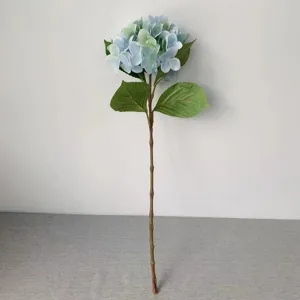 Detailed close-up view of 3D printed artificial hydrangea silk flower for photography and decor.