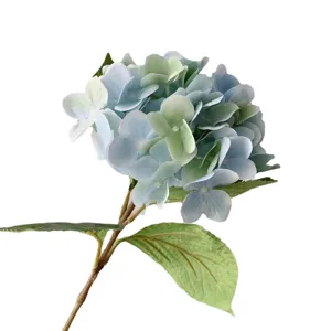 Artificial 3D printed hydrangea flower single branch for home decor and photography props.