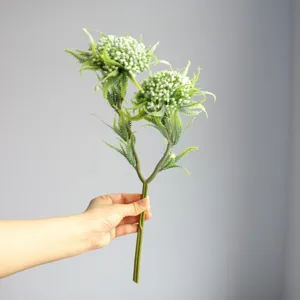 Artificial fern fruit flower branch, plastic green plant stem for home decor floral arrangement