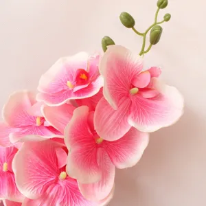 Orchidea Phalaenopsis artificiale ramo singolo fiore di seta per matrimonio e casa deco
