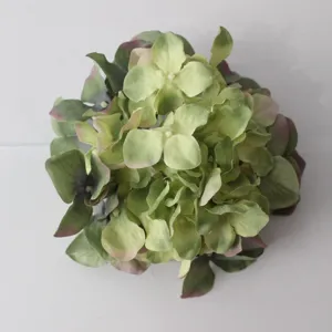 Artificial silk hydrangea flower head faux floral for DIY home decoration and party backdrop