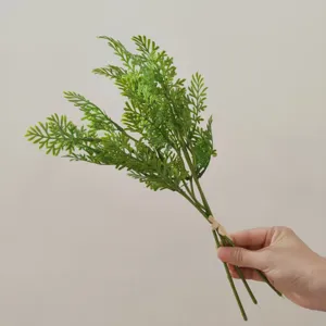 Artificial fern leaf plant branch green plastic plant home decoration floral design