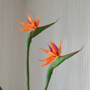 Künstliche Paradiesvogelblume weiche Berührung Kunstblume Heimtextilien Detailaufnahme