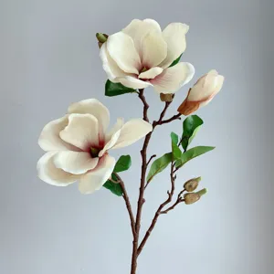 Klassische Magnolie Künstliche Seidenblume Zweig Künstlicher Blumenstiel Für Zuhause Hochzeit Party Wohnzimmer Dekoration