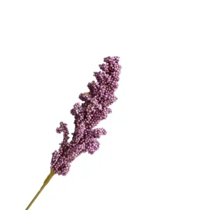 1 branch artificial purple vanilla foam flower stem for home decor photography props.