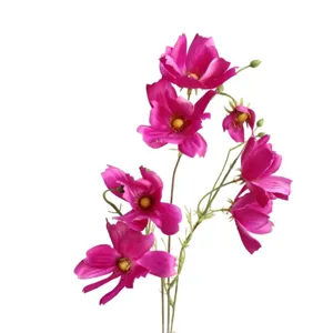 Fleur de cosmos artificielle branche fausses fleurs en soie pour déco de mariage.