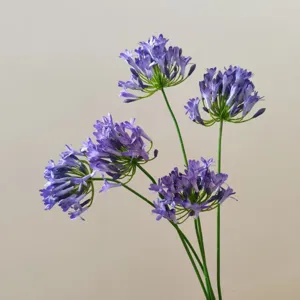 Artificial Silk Agapanthus Flower Bouquet Long Stem Fake Flowers For Home Decor Wedding Party Photography Props