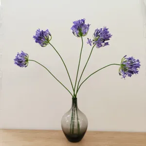 Artificial Agapanthus African Lily Silk Flower Vase Decor Floral Arrangement Home Display