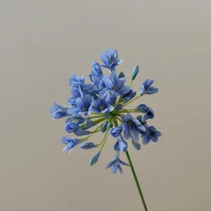 Artificial Agapanthus blue flower detail shot, perfect for home decor and floral arrangements.