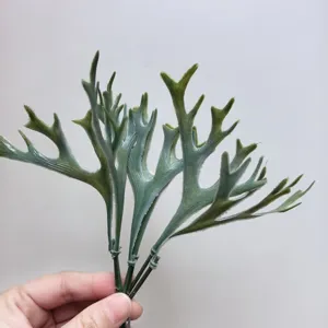 Hojas de plantas artificiales DIY accesorios florales para decoración del hogar fotografía