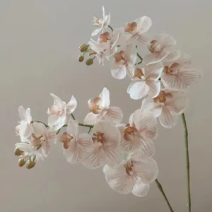 Orchidea Artificiale 3D Touch Falsa Phalaenopsis Composizione Floreale Home Decor