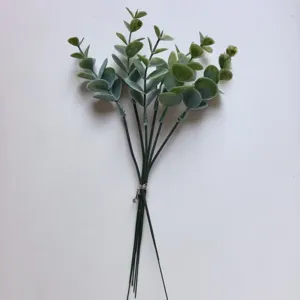 Hojas de eucalipto artificiales ramo de flores artificiales decoración del hogar accesorio