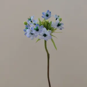 Velvet artificial flower single stem fake floral branch for home decor and wedding display.