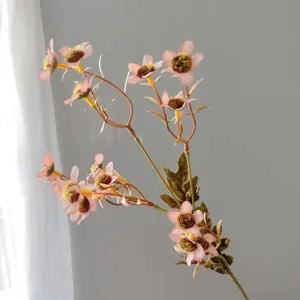 Artificial autumn chamomile flower branch silk daisy home decor retro photo prop