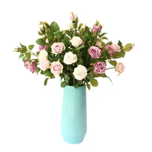 Kunstrosen Blumenstrauss Seidenblumen Heimtextilien Fotografie Requisiten in blau