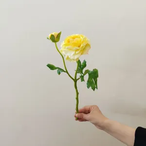 2-Head Artificial Camellia Flower Silk Fake Flowers Photography Prop Home Decor 1pc