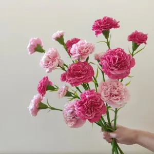 Artificial carnation bouquet silk flower for home decor wedding party decoration display