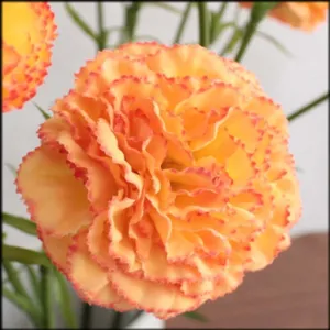 Artificial silk carnation flower for home decoration wedding party floral arrangement supply