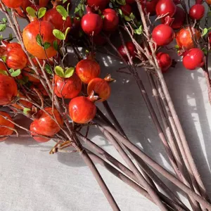 Rami di melograno artificiali finti frutti decorazione per la casa vaso composizione floreale