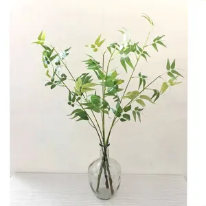 Artificial bamboo branches faux green plant for home living room tea room decor