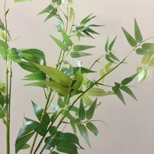 Artificial bamboo branch simulation green plant decoration for home living room tea room zen styling