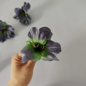 Tête de fleur en soie artificielle glaïeul automne rétro pour coiffe DIY et déco