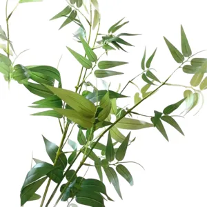 Artificial bamboo branches fake green plants for home living room tea room interior decor.