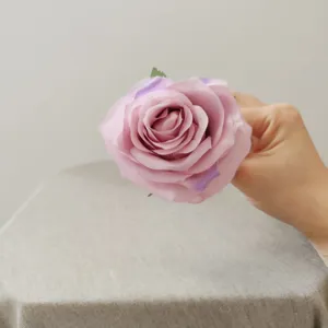 Artificial purple rose flower head for DIY decoration floral arrangements and party supplies 1pc