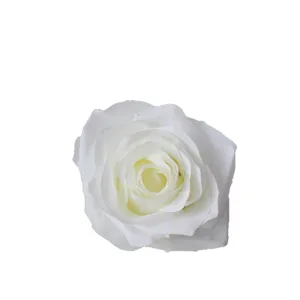 White artificial rose flower head for hat cake decoration DIY craft floral arrangement supply